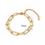 European and American cross-border ins wind jewelry accessories diy bracelet 18k gold stainless steel chain bracelet