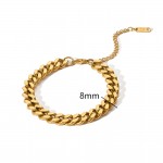 European and American cross-border ins wind jewelry accessories diy bracelet 18k gold stainless steel chain bracelet