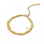 European and American cross-border ins wind jewelry accessories diy bracelet 18k gold stainless steel chain bracelet