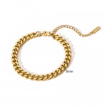 European and American cross-border ins wind jewelry accessories diy bracelet 18k gold stainless steel chain bracelet