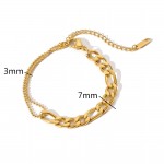 European and American cross-border ins wind jewelry accessories diy bracelet 18k gold stainless steel chain bracelet