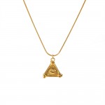 European and American INS style personality LOVE necklace 18K GOLD stainless steel DEVIL's Eye necklace high-end necklace