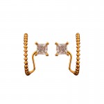 European and American light luxury fashion personality zircon earrings