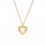 European and American light luxury style love necklace 18K gold stainless steel sun moon serpentine clavicle chain high-end necklace