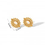European and American retro high-end blue turquoise earrings