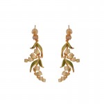 New retro temperament lily of the valley flower long oil-dripping earrings women's light luxury niche fashion forest super fairy middle-aged earrings