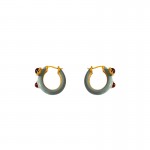 European and American retro exaggerated blue oil drop earrings
